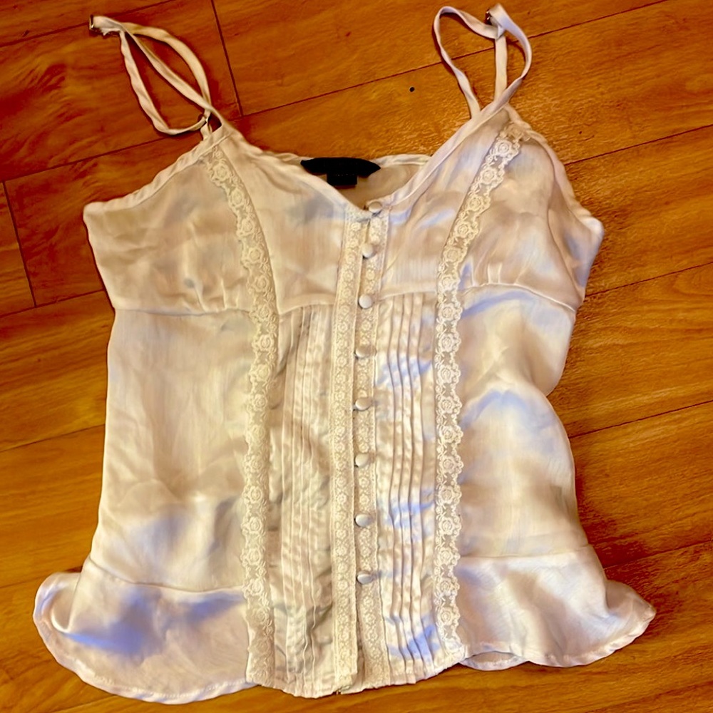 Y2K Paper Tee Sexy White camisole top